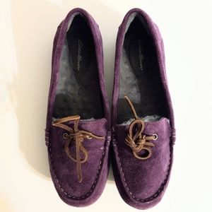 Eddie Bauer Women's Suede Purple Moccasins